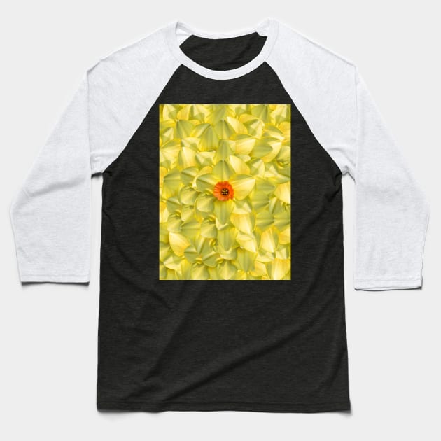 The Power of Yellow Flower Petals Baseball T-Shirt by JonDelorme